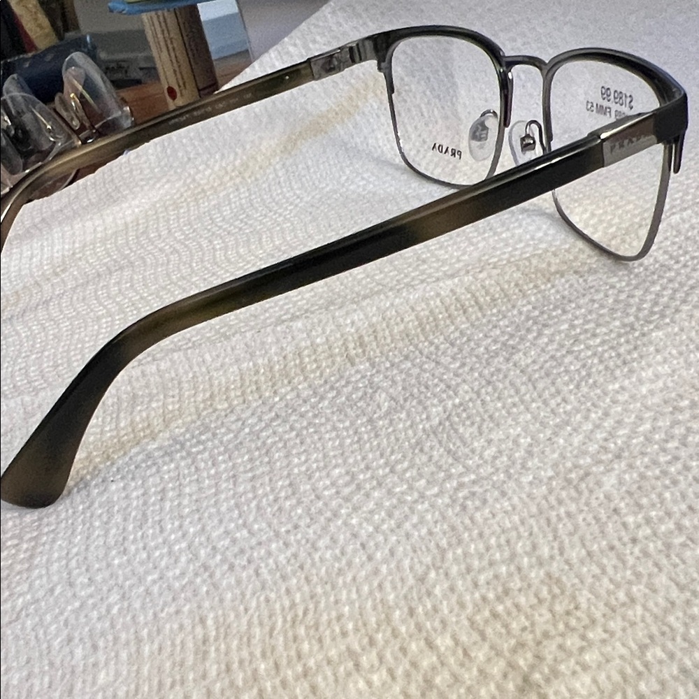 Men’s Prada Black and Silver Frame Prescription Glasses - Picture 3 of 8